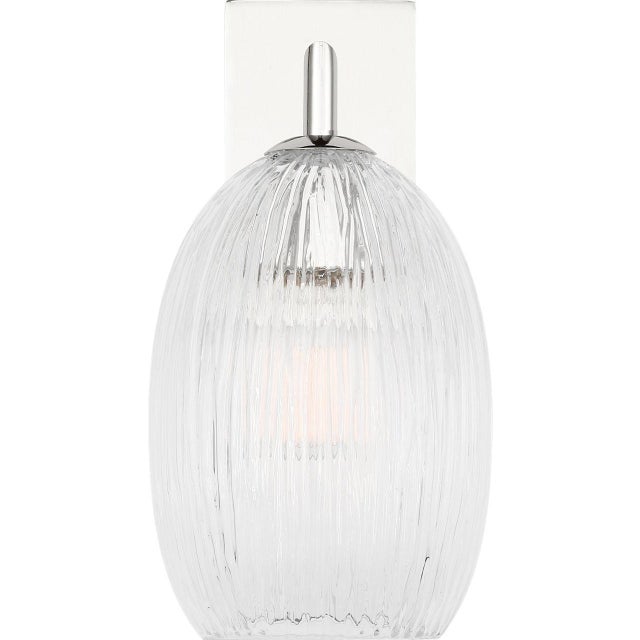 Visual Comfort Hable by Visual Comfort Studio Serafina Vanity Sconce in Polished Nickel Silver Finish For Sale - Image 4 of 5