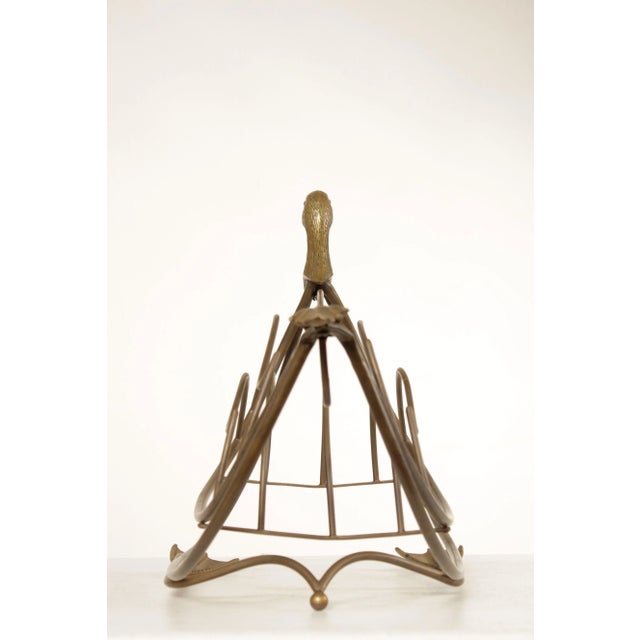 Maison Jansen Vintage Brass Goose Magazine Stand For Sale - Image 4 of 13