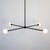 Globe 4 Chandelier, 39.25in Tall, Black, Modern, 3 Inches Glass Globes, by Research.Lighting, Modern, Minimal Hanging Light, Floor Model For Sale In New York - Image 6 of 11