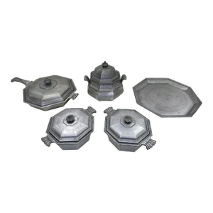 Vintage Pewter Serving Set by International Silver Co. - 9 Piece