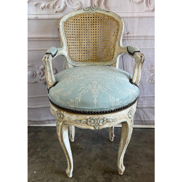 An utterly enchanting French Louis XV fauteuil, steeped in romantic history and time-worn elegance. This exquisite vanity...