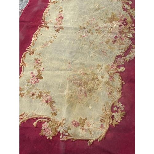 Antqie Aubusson Tapestry Sofa Cover, 1890s For Sale - Image 16 of 18