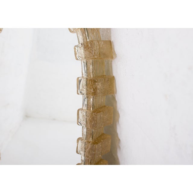 Illuminated Mirror in Amber Acrylic, 1970s For Sale - Image 4 of 11