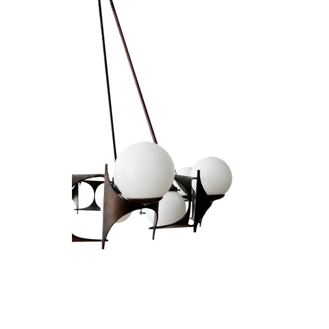 Brutalist Style Chandelier, 1950s For Sale - Image 14 of 16