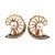 1950s American Two-Tone Gold Pearl and Diamond Fan Ear Clips, Pair For Sale In Miami - Image 6 of 11