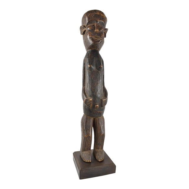 Early 20th Century Zande Standing Female Figure on Base For Sale