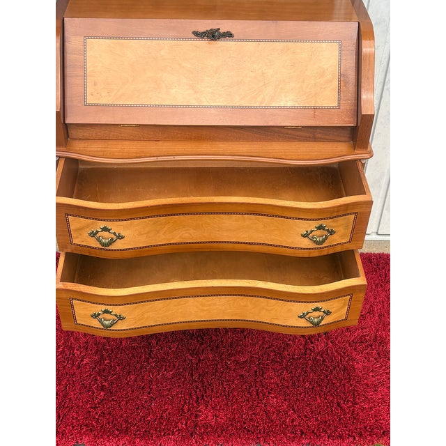 Inlaid Secretaire Desk from Unbekannt, 1970s For Sale - Image 10 of 11