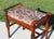 Mid-20th Century Traditional Cherry-Finish Vanity Bench With Pink & Brown Damask Upholstery For Sale - Image 11 of 18