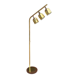 Mid-Century Atomic Space Age Brass Spotlight Arch Floor Lamp by Clover