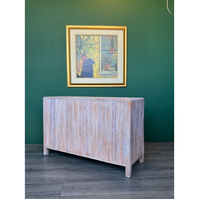 Late 20th Century pencil reed desk of four drawers Dimensions:48” Width x 18” Depth x 31” Height See pictures and...