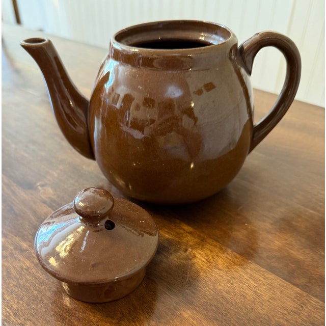 Brown Betty Redware Teapot For Sale - Image 4 of 12