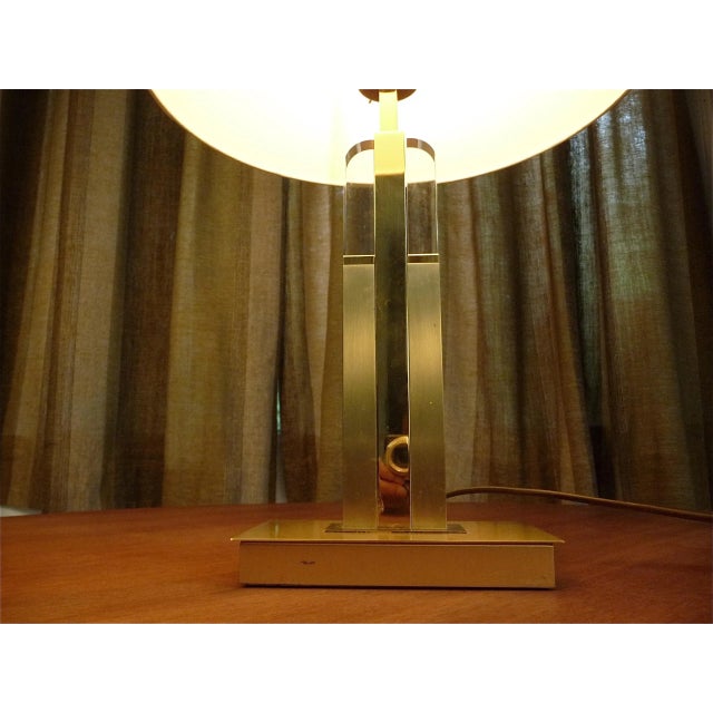 Metal French Brass Table Lamp, 1960s For Sale - Image 7 of 12