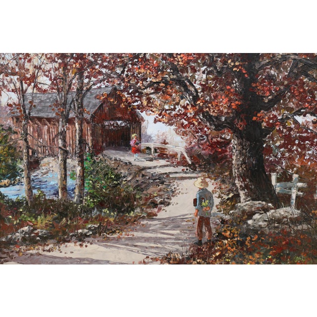 Original Vintage Oil Painting by Robert Lebrón For Sale - Image 4 of 12