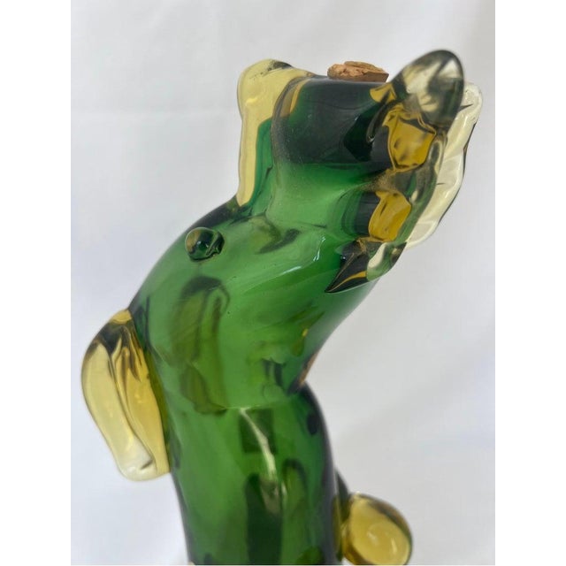 Italian Art Glass Dog-Form Liquor Decanter, Mid-20th Century For Sale In Los Angeles - Image 6 of 13