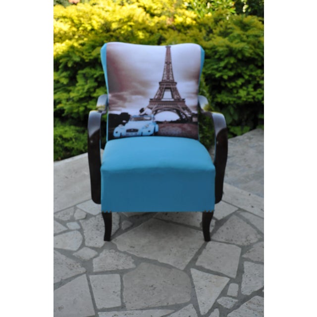 Textile Art Deco Parisian Armchair, 1920s For Sale - Image 7 of 11