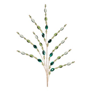 Green Jewel Bead Spray (Set of 2) For Sale