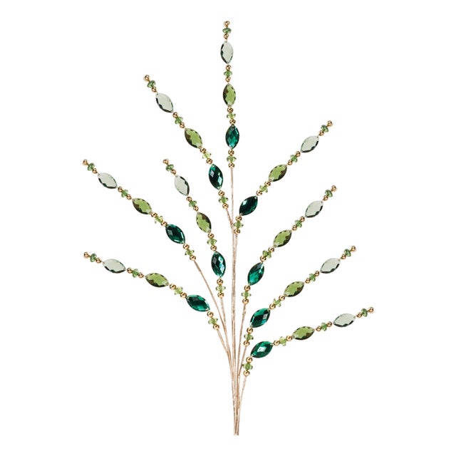 Green Jewel Bead Spray (Set of 2) For Sale