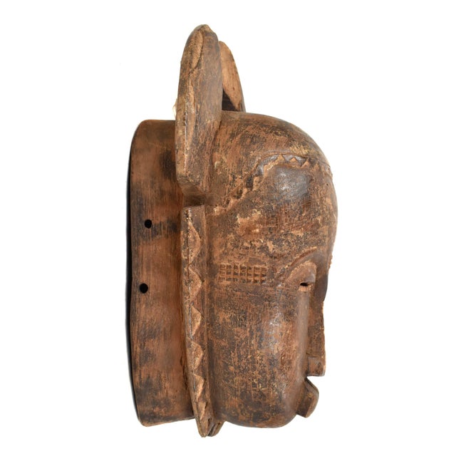 African Early 20th Century Yaure Baule Portrait Mask Cote d'Ivoire For Sale - Image 3 of 5