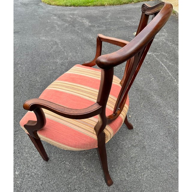 Brown Nice Hepplewhite Style Mahogany Armchair For Sale - Image 8 of 10