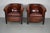 Vintage Dutch Cognac Leather Club Chairs, 1970s, Set of 2 For Sale - Image 18 of 18