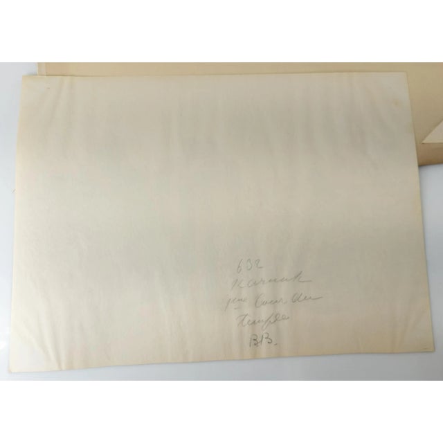 Black 19th Century Egyptian Black and White Photo of Karnak Temple For Sale - Image 8 of 10