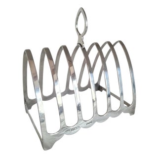 Sterling Silver Seven-Bar Toast Rack from S. Blanckensee & Son, 1933 For Sale