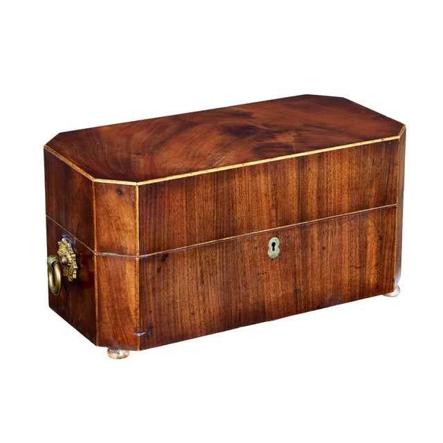 Brown Early 19th Century Regency Mahogany Tea Caddy, 1820s For Sale - Image 8 of 8