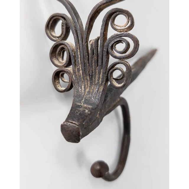 19th Century 18th or 19th Century Blacksmith Handwrought Iron Betty Lamp Spike For Sale - Image 5 of 11