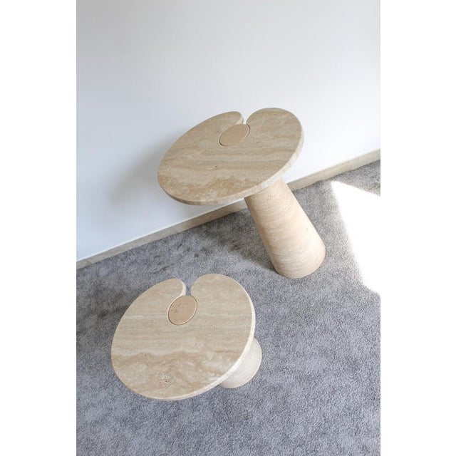 Italian Tables in Travertine by Angelo Mangiarotti, 1970s, Set of 2 For Sale - Image 5 of 14