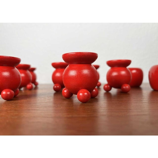 Wood Mid-Century Traditional Swedish Wooden Christmas Candleholders, 1960s, Set of 12 For Sale - Image 7 of 13