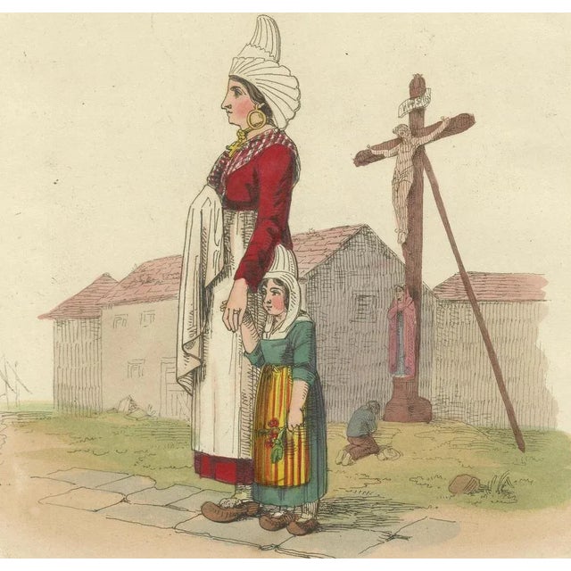 Early 19th Century R. Bridgens, French Costumes and Trades, 1835, Coloured Prints, Set of 3 For Sale - Image 5 of 10