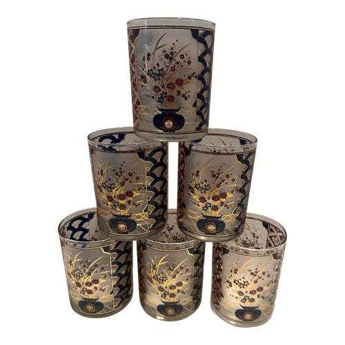MCM Culver Imari Double Old Fashion Glasses Set of 6