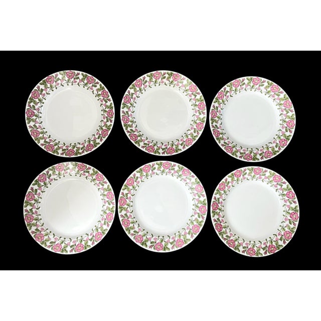 The product is a 12-piece set of Gustavsberg Törnrosa salad or dessert plates designed by Margareta Henn, featuring a...