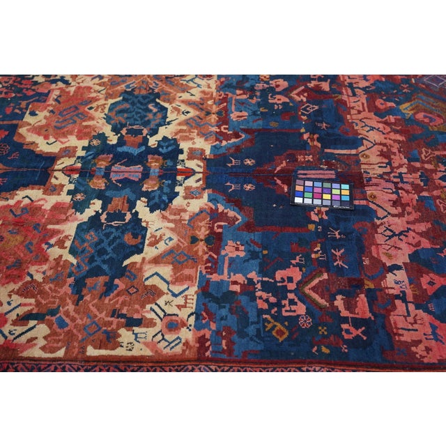 Blue Antique Seikhour Rug 4'4'' X 7'2'' For Sale - Image 8 of 10