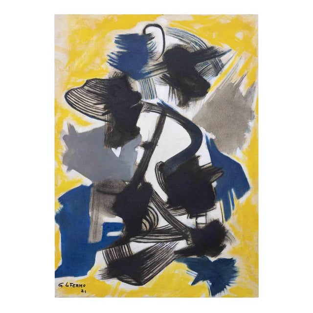Giorgio Lo Fermo, Abstract Expression, Original Oil on Canvas, 2021 For Sale