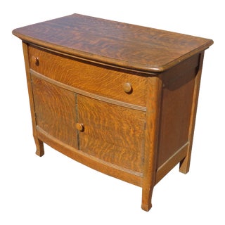 Antique Mission Style Tiger Oak Sideboard Dresser For Sale