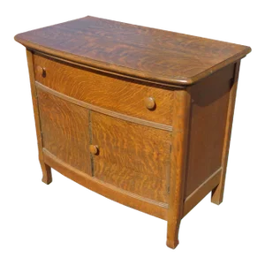 Antique Mission Style Tiger Oak Sideboard Dresser