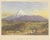 Antique print titled 'Mount Egmont'. View of Mount Taranaki / Egmont, New Zealand. An active stratovolcano in the Taranaki...