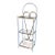 Vintage White & Gold Metal Three-Tier Heart Scroll Plant Stand For Sale