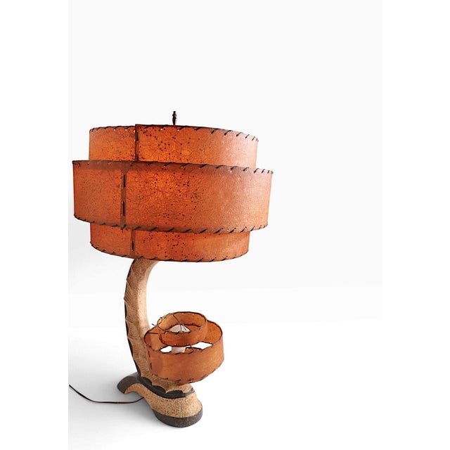 1950s Mid-Century Modern Plaster Table Lamp For Sale - Image 9 of 16