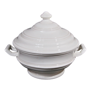 Antique Williams-Sonoma White Italian Large Soup Tureen, 130 Oz