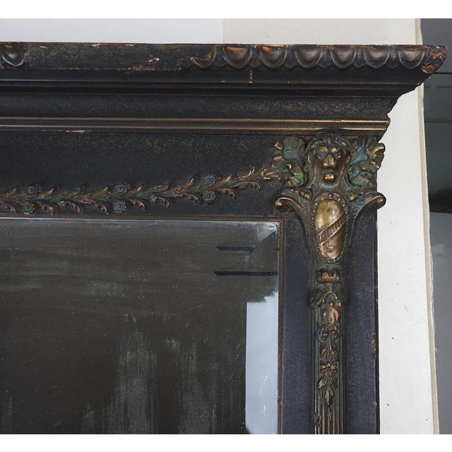 English Mid 19th Century Renaissance Revival Mirror Lion Head Crest For Sale - Image 3 of 8