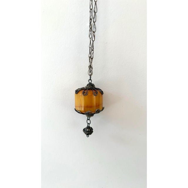 Necklace worn by Tibetans to bring good luck. handmade silver chains