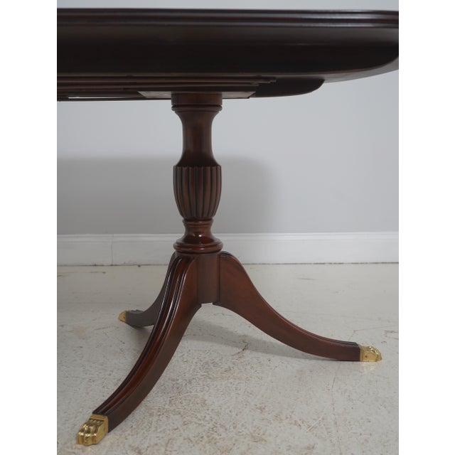 Henkel Harris Henkel Harris Mahogany Double Pedestal Dining Table For Sale - Image 4 of 18