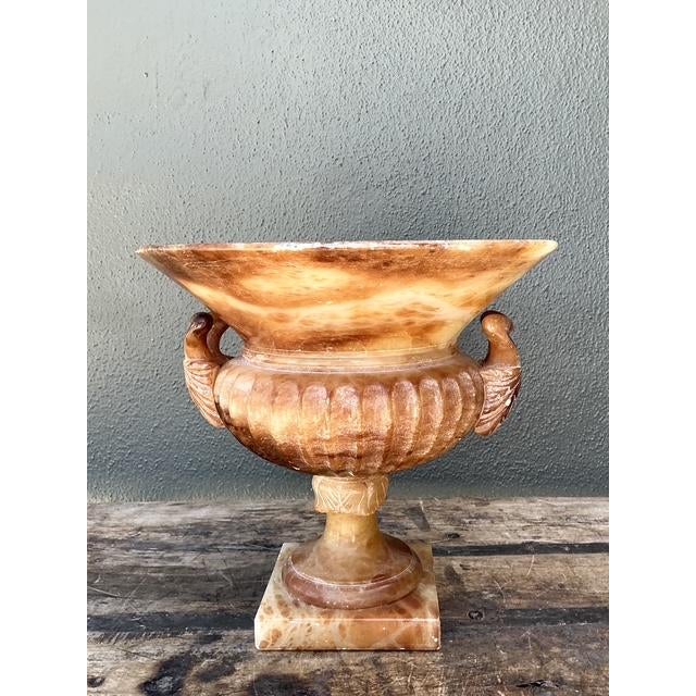 Mid 20th Century Vintage Alabaster Carved Urn For Sale - Image 5 of 12