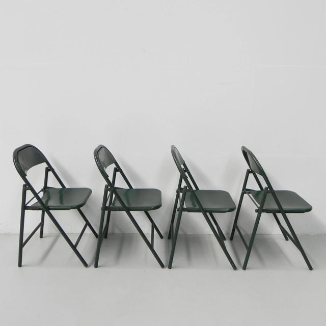 Industrial Steel Du-Al Folding Chairs from Dare Inglis, Set of 4 For Sale - Image 14 of 18