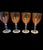 Mid-Century Modern 1970s Mid-Century Modern Amber Wine Goblets With Sculptural Clear Stems - Set of 4 For Sale - Image 3 of 8