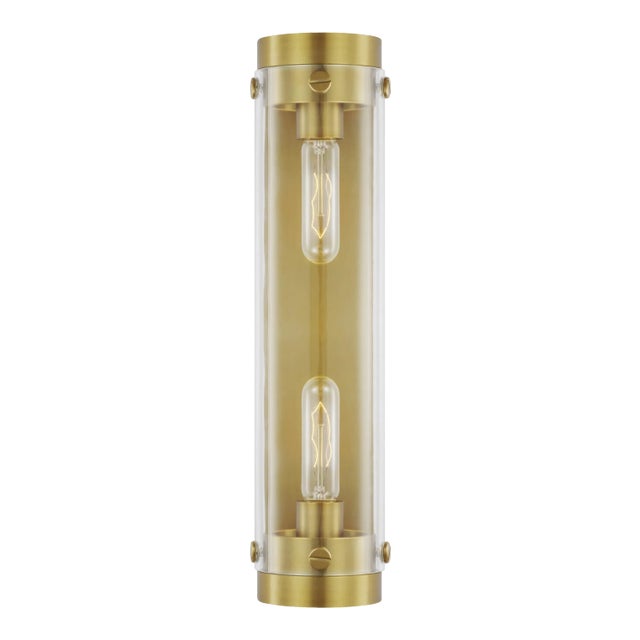 Chapman & Myers by Visual Comfort Studio Garrett Linear Sconce, Brass For Sale