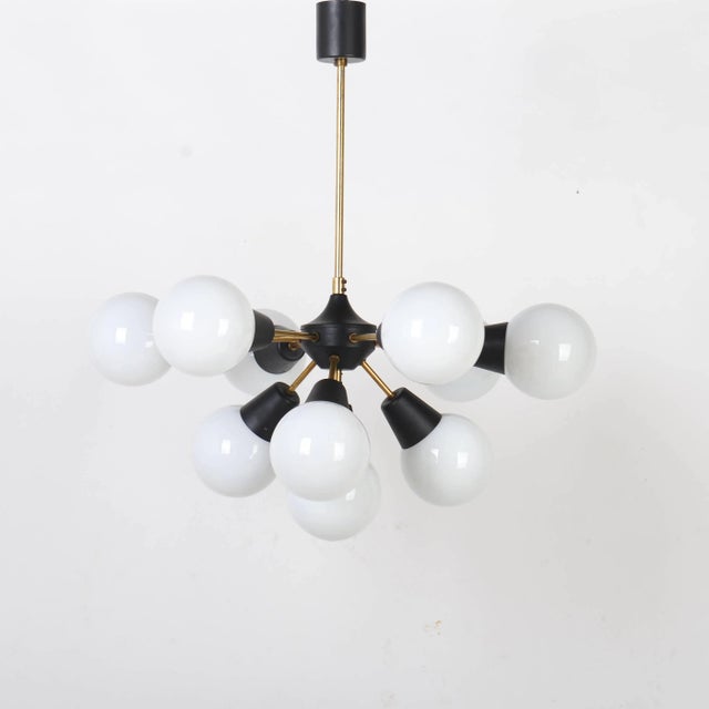 Mid-Century Sputnik Hanging Light from Kamenický Šenov, 1970s For Sale - Image 6 of 6