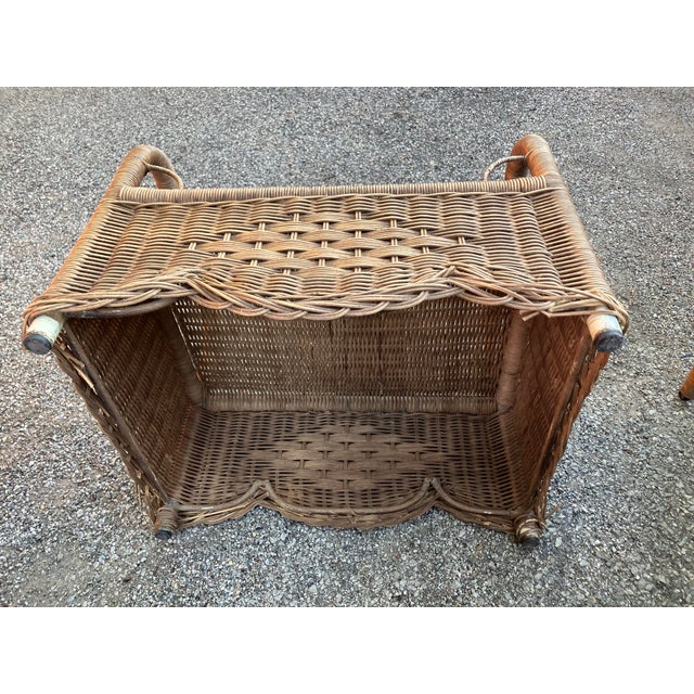 Coffee Vintage Braxton Culler Wicker Four Piece Patio Set For Sale - Image 8 of 11
